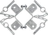 Schelle Quadrat 90 mm, 4 Halter, winklig, vz