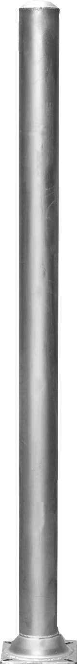 Pfosten d=102 mm, L=2,13 m, mit Bodenplatte, vz