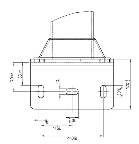 Pfosten d=102 mm, L=1.65 m mit abgewinkelter Bodenplatte