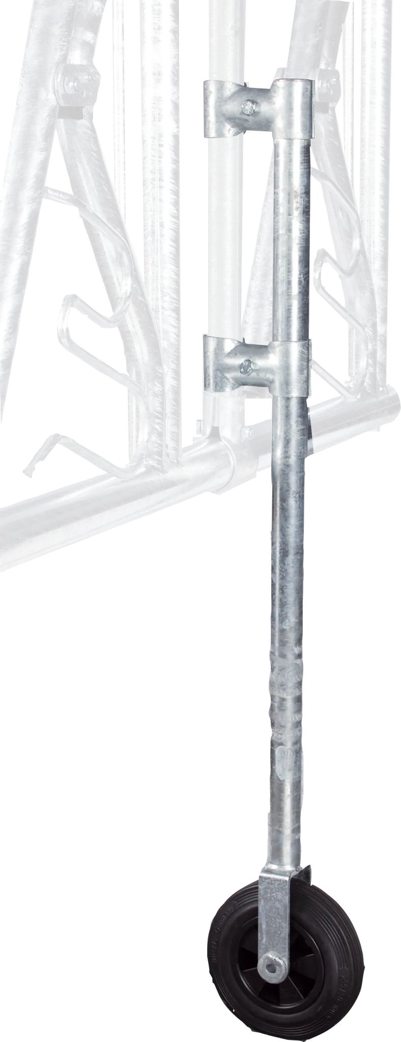 Stützrad für Fressgitter + Abtrennung V inkl. Doppelschelle parallel 42x42mm