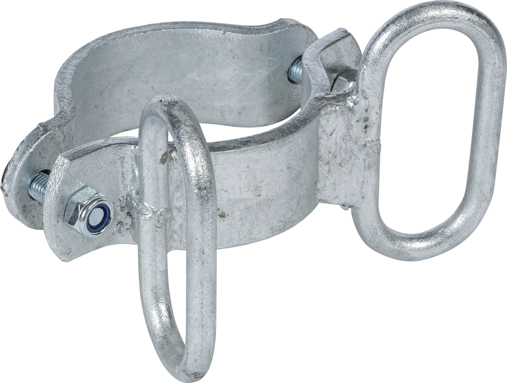 Schelle d=76 mm, 2 Riegelhalter winklig, vz