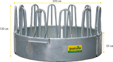 Profi-Rundraufe, 3-teilig, d= 2,10 m, 12 Fressplätze, vz