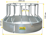 Futterspar-Rundraufe 15 Fressplätze