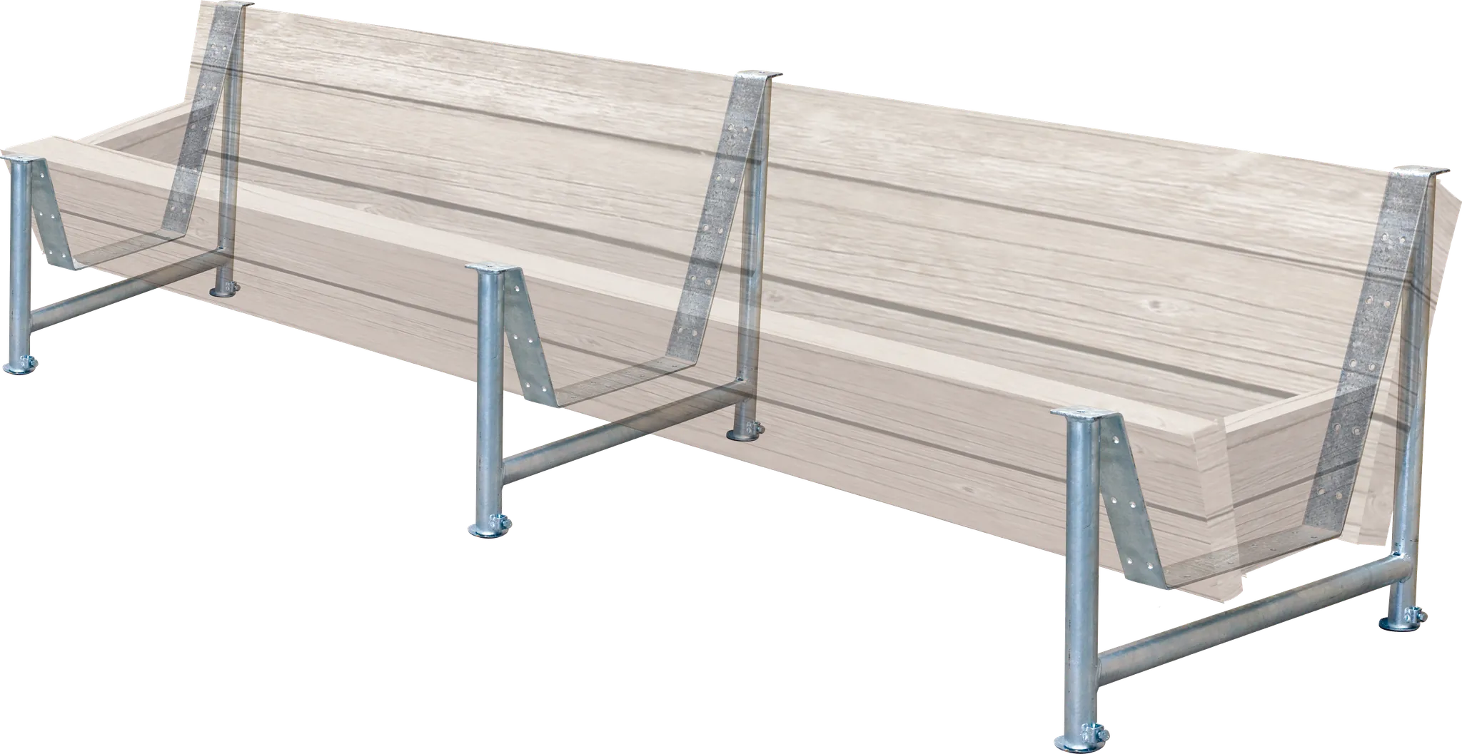 Krippenständer für Holzbohlen, höhenverstellbar