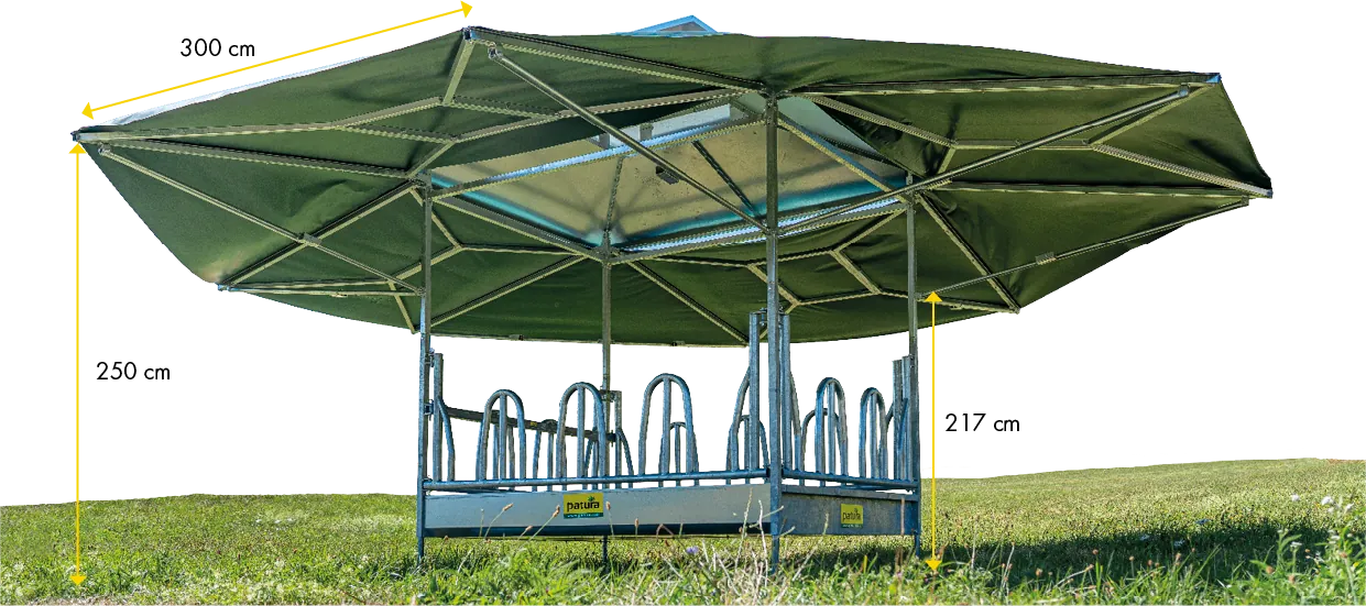 Klima-Dach für alle Großballenraufen