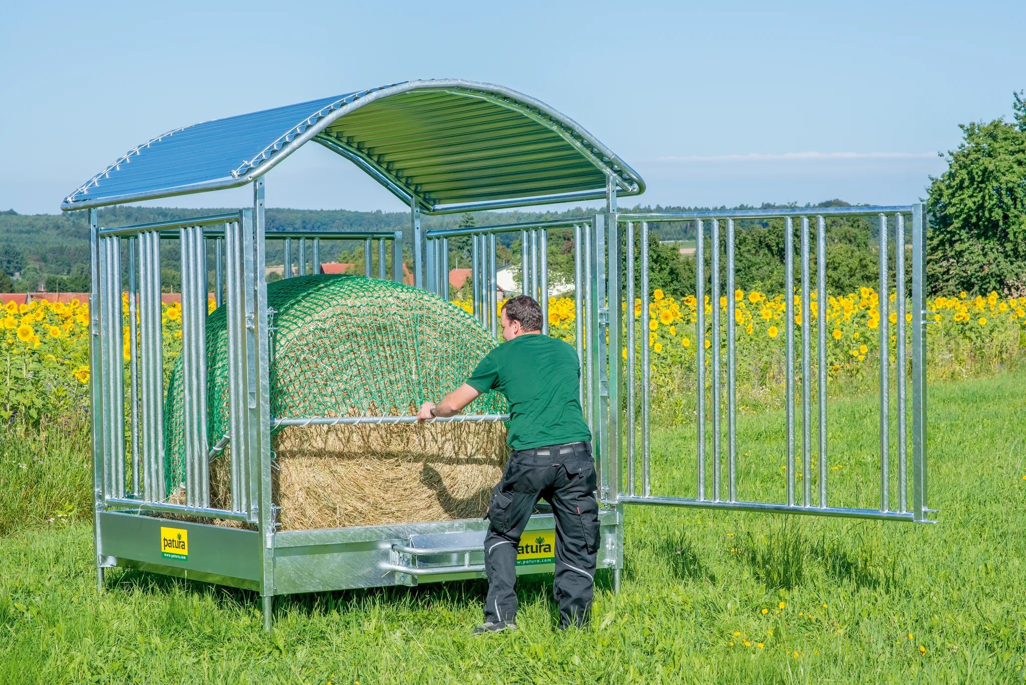 Rahmen für Futtersparnetz für Profi-Viereckraufe