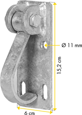 Haltebügel für Tore an Wand