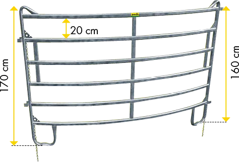 Kurvenpanel-6, 2,44m, Radius 3,00 m, vz