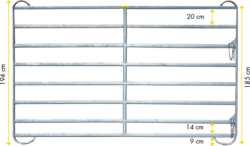 Panel-8, Länge 3,60m, H = 1,94 m