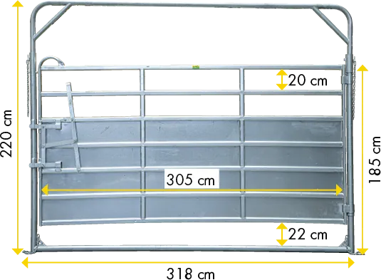 Schwingtor-8 Plus Breite 3,05 m, H= 2,20 m, vz