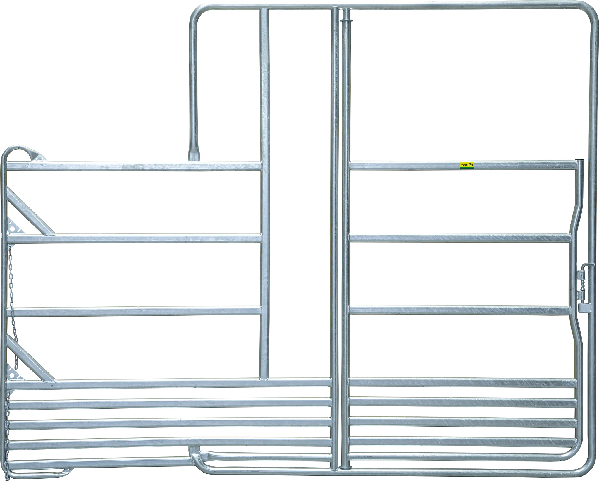 Sicherheits-Pferde-Panel mit Tor und Fressgitter, 3,00 m, Höhe 2,40 m