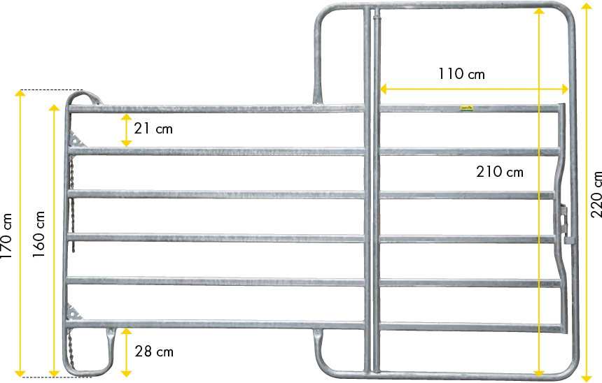 Panel Compact mit Tor 3,00 m Breite 3,00 m, Höhe 2,20 m, vz