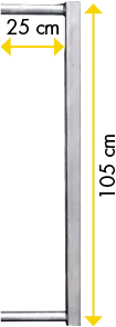 Abschlussrohr 45x45 f. Abtrennung Kälber f. Schnellverschluss TS und Anschraubt.