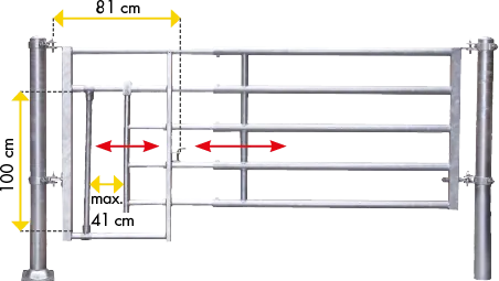 Abtrennung R5 (5/6) Kälberschlupf Montagelänge 5,45 - 6,05 m