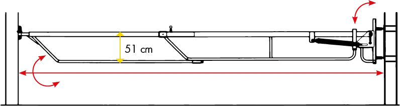Teleskop-Hubschranke 4 - 6 m