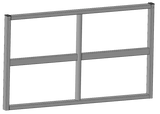 Rückwand offen, oben, Höhe 70 cm
