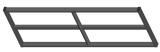 Rückwand offen, oben, 152x5x60 cm