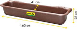 Kunststoff-Langtrog, 120 ltr. zum Einhängen in Rohre bis 2"