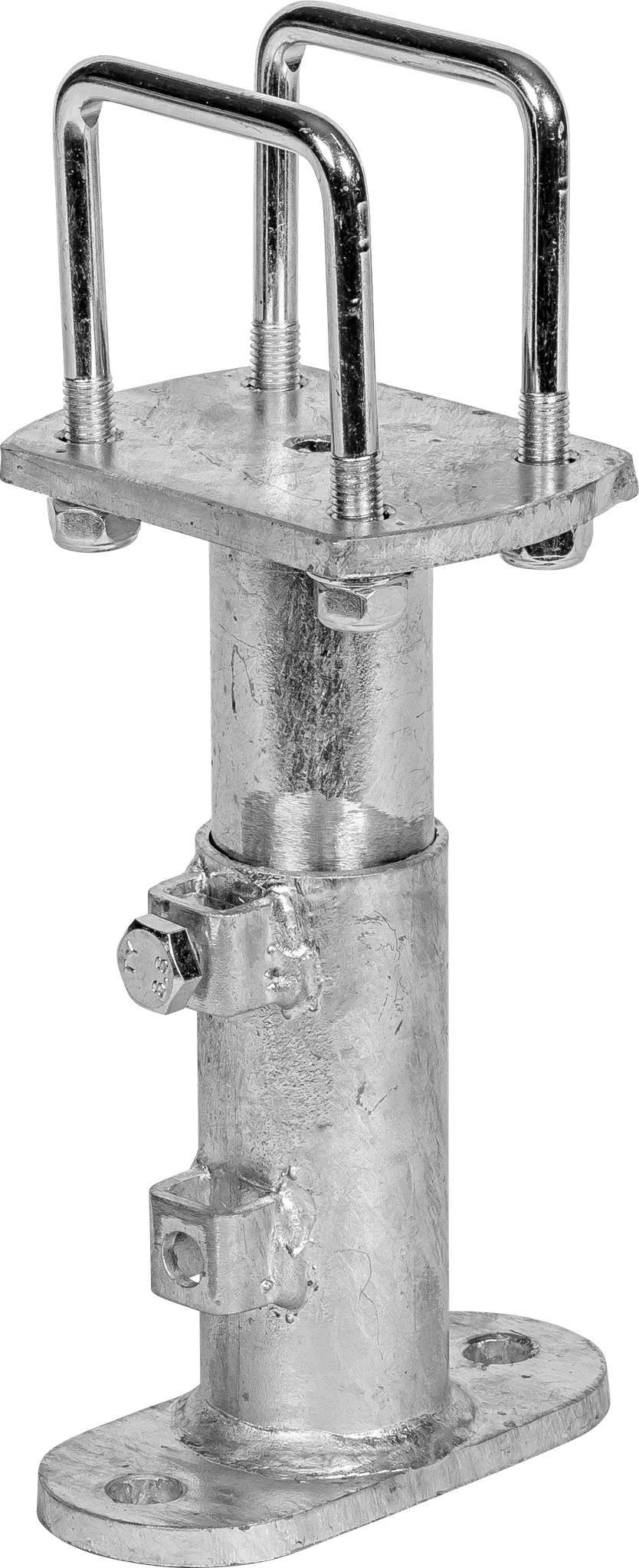 Mittelstütze Schwedenfressgitter mit Bodenplatte, Höhe 16 cm