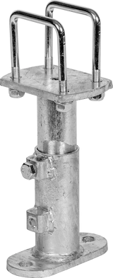 Mittelstütze Schwedenfressgitter mit Bodenplatte, Höhe 16 cm