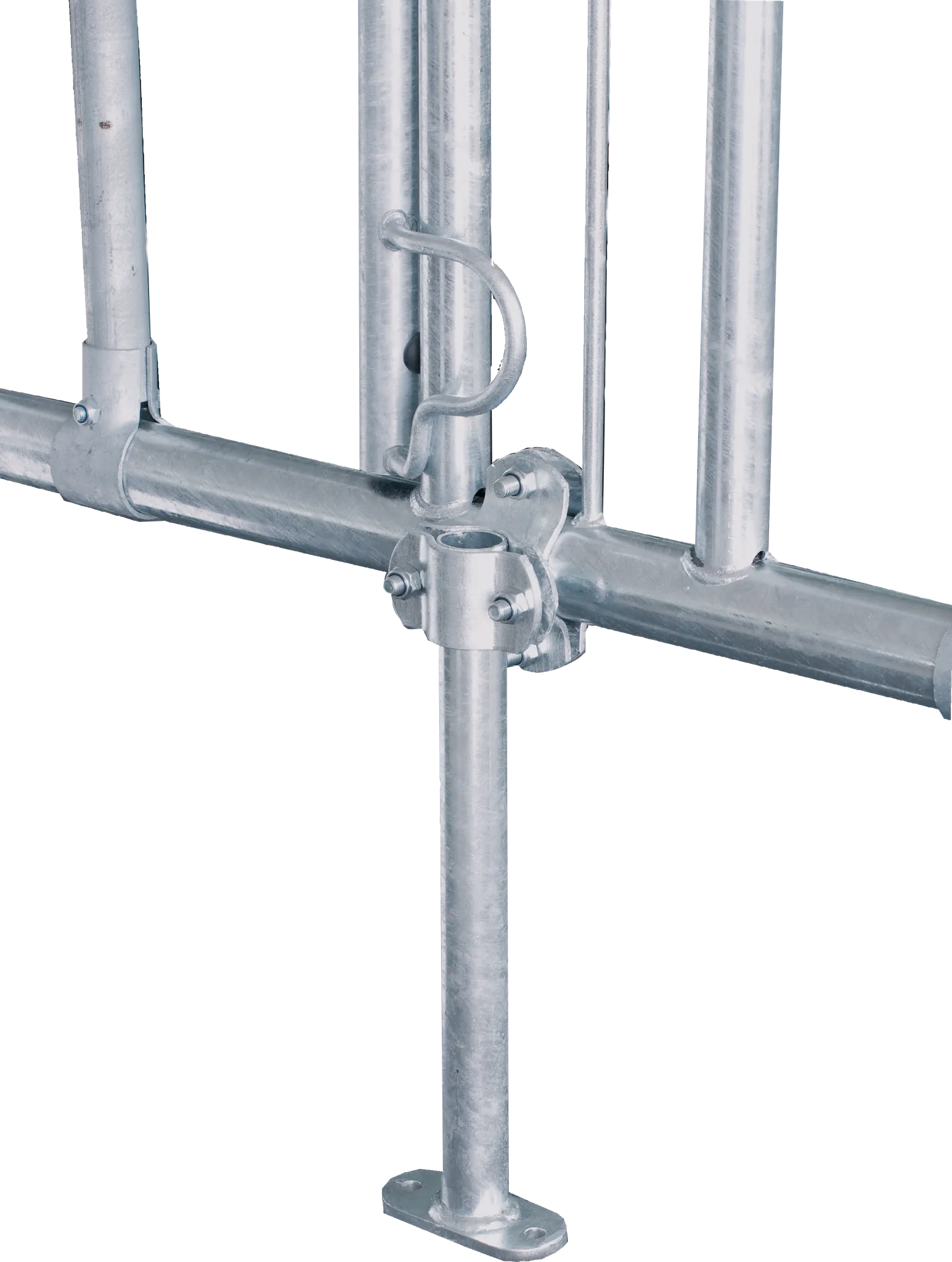 Mittelstütze 460 mm mit Bodenplatte und Querschelle