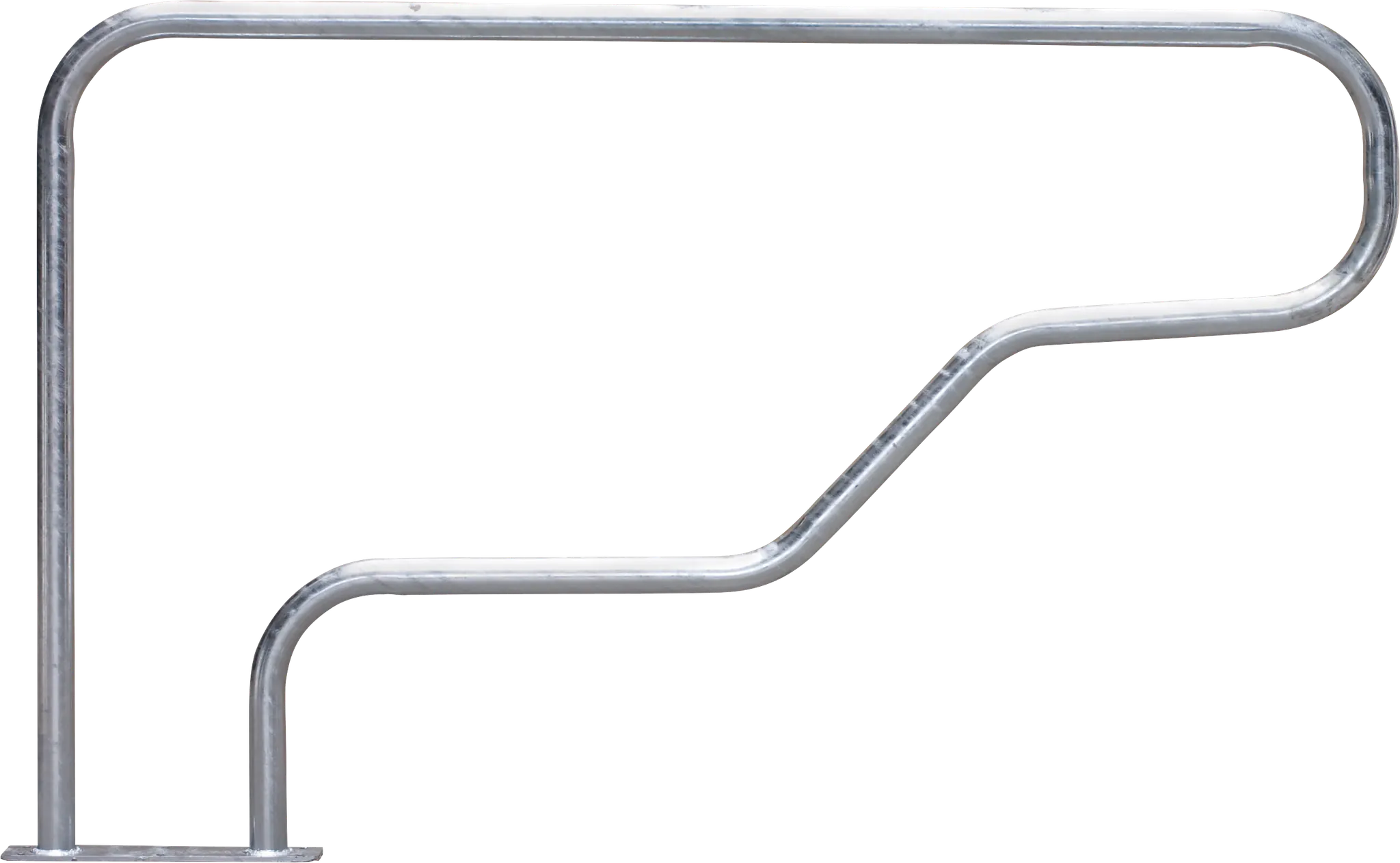 Liegeboxenbügel Classic, d=60,3 mm mit Bodenplatte, L=2,05 m, H=1,25 m