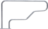 Liegeboxenbügel Classic, d=60,3 mm mit Bodenplatte, L= 2,05 m, H= 1,15 m