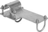 Kreuzklemme lang, 60 x 48 mm zur Montage auf Liegeboxenbügeln