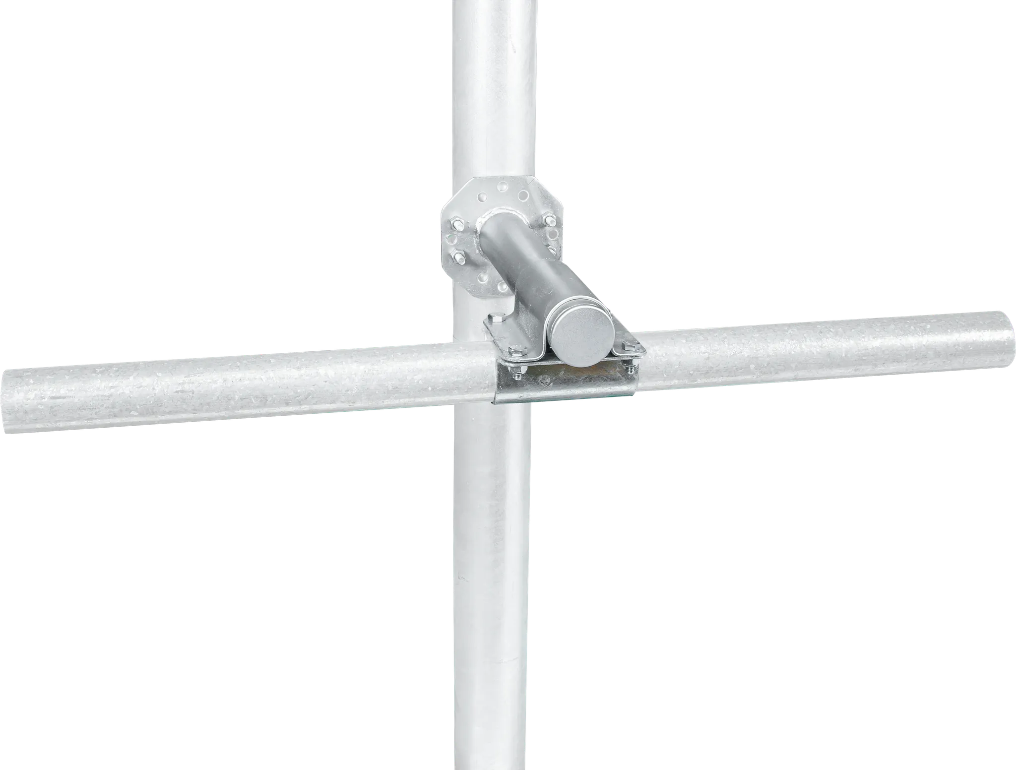 Abstandshalter für flexibles Nackenseil an Pfosten d= 76 mm, inkl. Kreuzklemme