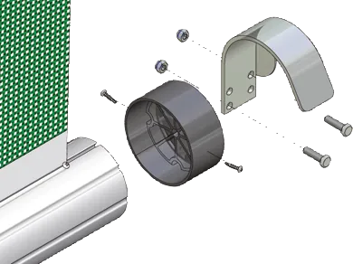 J-Halter für WS-Rollos u. Schnellauf- lauftor (Paar) für 100 mm Rohre