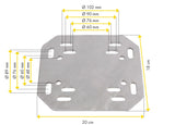 Adapterplatte Universal für Pfosten-Rohrverbindung