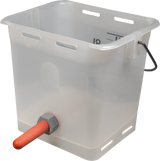 Nuckel-Tränkeeimer 13 l transparent kpl. mit Sauger, mittel und Kugelventil