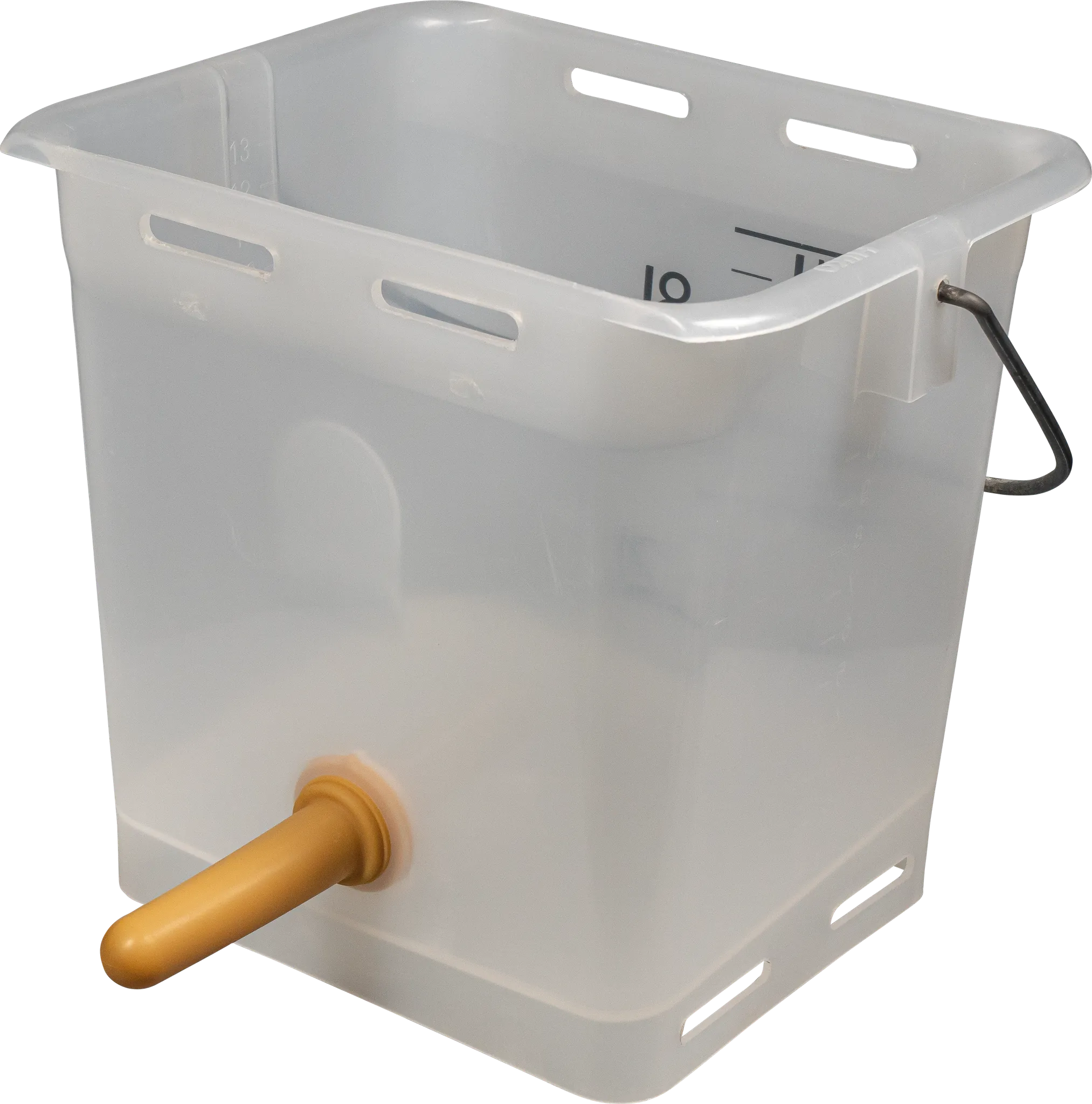 Nuckel-Tränkeeimer 13 l, transparent kpl. mit Sauger weich und
