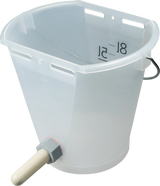 Nuckel-Tränkeeimer 9l transparent kpl. mit Sauger und 1-Click-Ventil