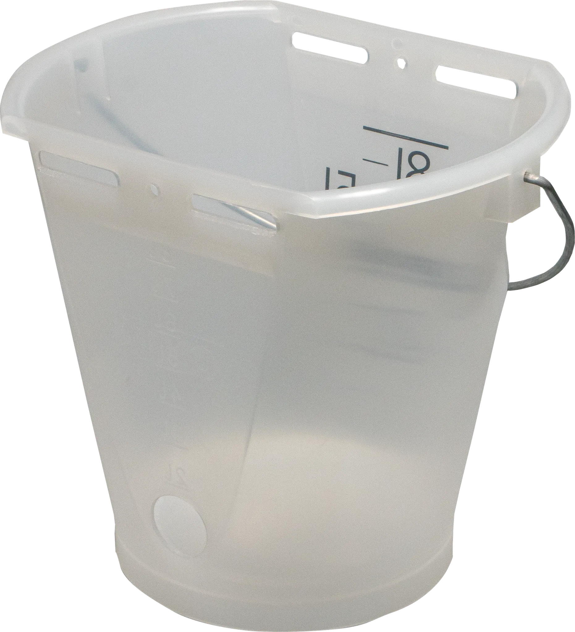 Nuckel-Tränkeeimer 9l transparent ohne Sauger und ohne Ventil