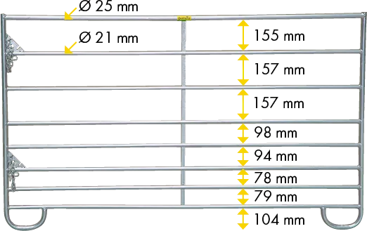 Mini-Panel 1,37 m, H= 1,10 m, vz