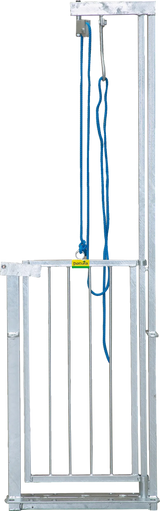 Falltor mit Seilbetätigung, für Schaf Fanganlagen, verzinkt