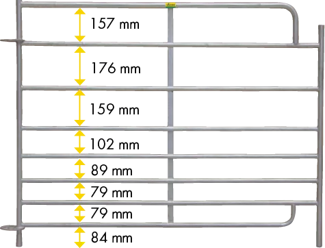 Steckfix-Horde XL 1,37 m 8 Rohre, Höhe 1,10 m