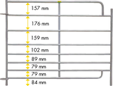 Steckfix-Horde XL 1,83 m 8 Rohre, Höhe 1,10 m