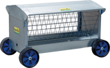 Heuraufe mit Rädern, L=1,25m mit Dach, für Lämmer und Schafe
