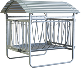 Viereckraufe für Schafe, mit Dach, verzinkt