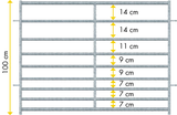 Abtrennung für Schafe, verstellbar L= 0,94 - 1,39 m, H= 1,00 m