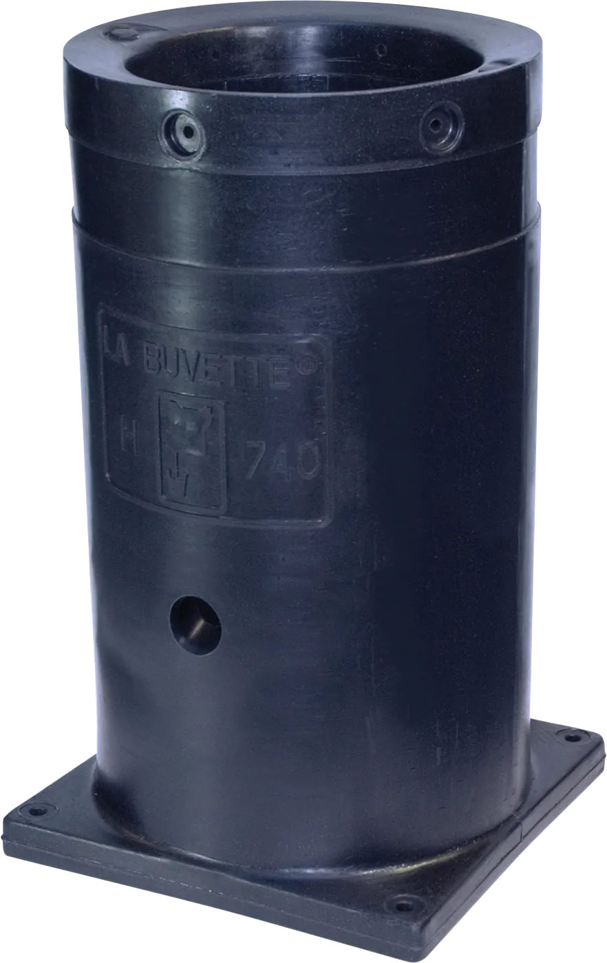 PE-Standrohr isoliert, H= 400 mm Bodenbefestigung