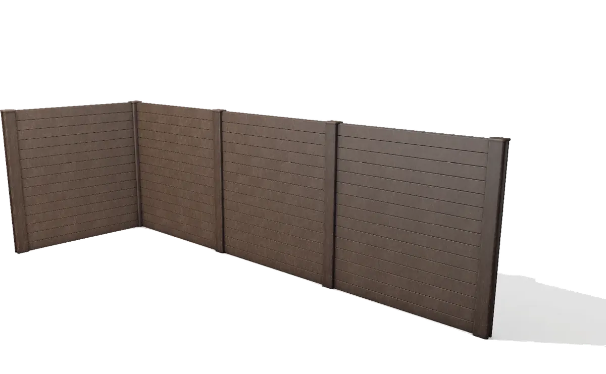 Sichtschutzwand aus Recyclingmaterial - Eckpfosten