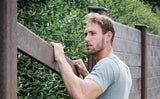 Sichtschutzwand aus Recyclingmaterial - Mittelstütze