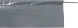 Bodenabschlusslippe mit Kederschnur Höhe 14 cm, Farbe grau, per Meter