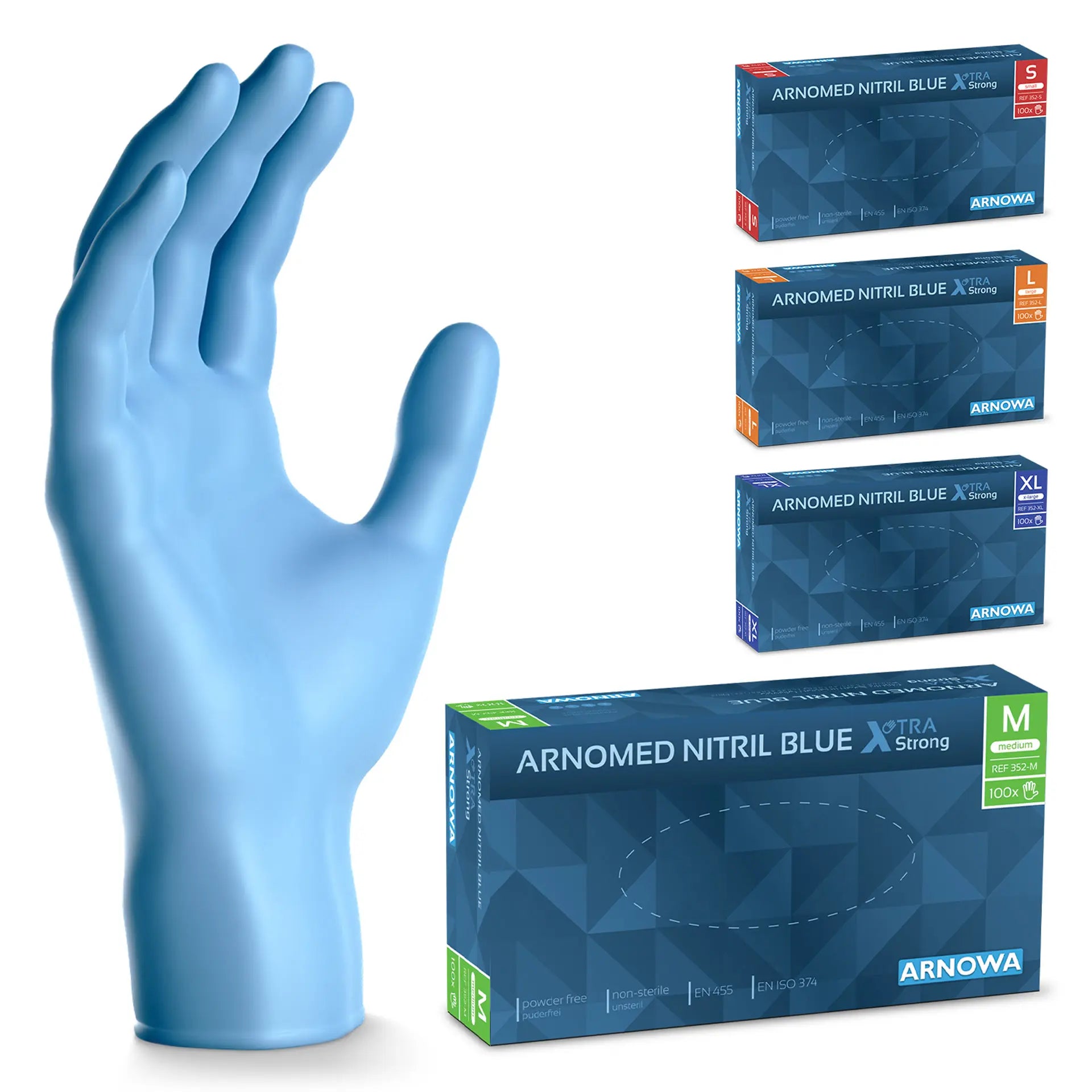 Einmalhandschuhe Gr. S Nitril Blue XTRA STRONG - 100er Karton