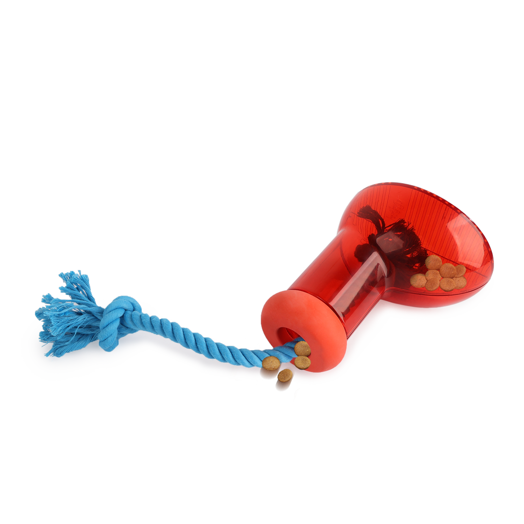 AFP Futterspender für Hunde, Stiefelform, Seil, 14 x 14 cm, Größe L