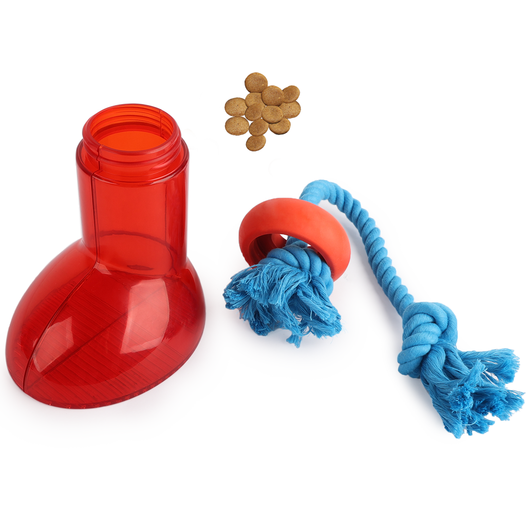 AFP Futterspender für Hunde, Stiefelform, Seil, 14 x 14 cm, Größe L