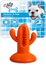 AFP Hundespielzeug Dental Cactus, Gummi, orange, Größe M